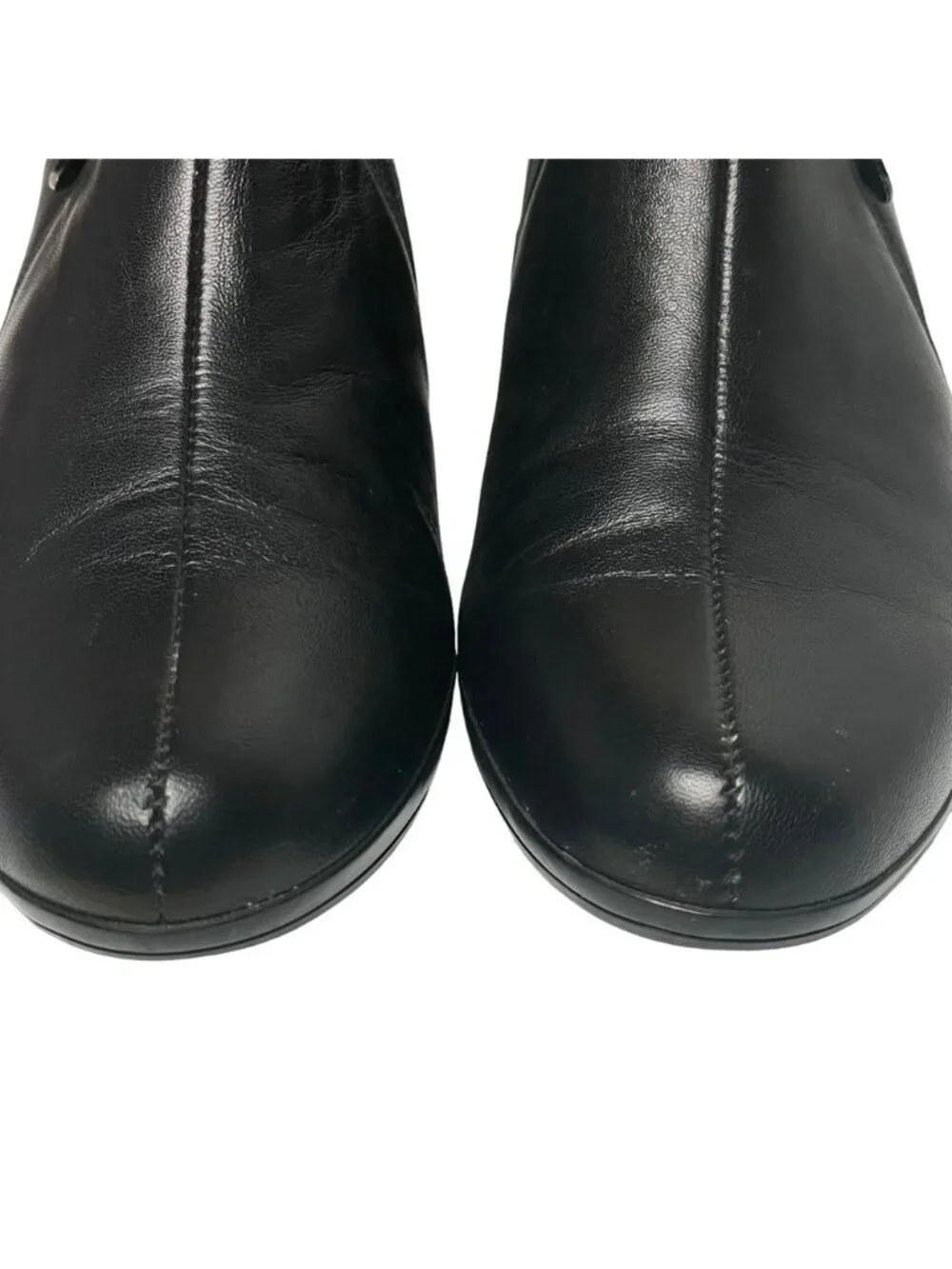 Munro American Taylor Black Leather Ankle Booties Side Zip Women's Size 6N (AA)